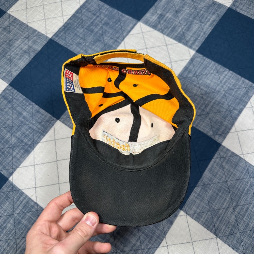 Vintage Santo Cap Faith Factor Jesus Christ Hat Yellow Wool Blend Adjustable - Picture 4 of 6